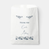 Blue Wildblume Floral Boho Wedding Geschenktütchen (Vorderseite)