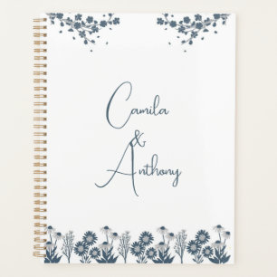 Blue Wildblume Floral Boho Wedding Planer