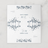 Blue Wildblume Floral Boho Wedding Platzkarte (Außenseite Aufgefaltet)