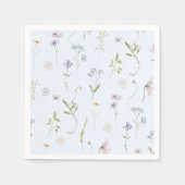 Blue Wildblume Floral elegante Baby Boy Dusche Serviette (Vorderseite)