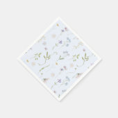 Blue Wildblume Floral elegante Baby Boy Dusche Serviette (Ecke)