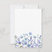 Blue Wildblume Floral Wedding Danke Card (Rückseite)