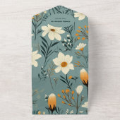 Blue Wildblume Garden Girl Babydusche All In One Einladung (Außenbereich)