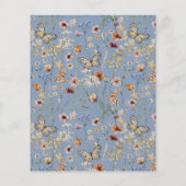 Blue Wildblume Message Card (Rückseite)