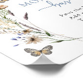 Blue Wildblume Momosa Bar Poster (Ecke)