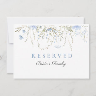Blue Wildblume Periwinkle Wedding Reservierte Kart