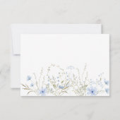 Blue Wildblume Periwinkle Wedding RSVP Card Karte (Rückseite)