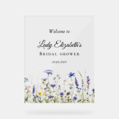 Blue Wildblume Regency Bridal Collection Acrylschild (Vorderseite)