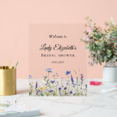 Blue Wildblume Regency Bridal Collection Acrylschild (Hochzeit)