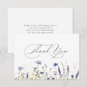 Blue Wildblume Regency Bridal Collection Dankeskarte (Vorne/Hinten)