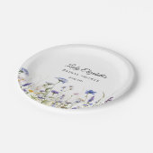 Blue Wildblume Regency Bridal Collection Pappteller (Schrägansicht)