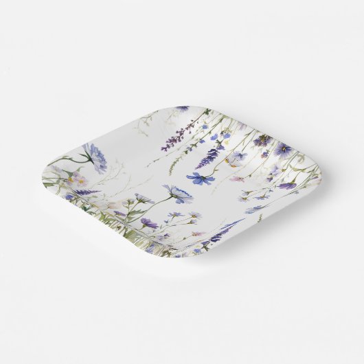 Blue Wildblume Regency Bridal Collection Pappteller (Gewinkelt)