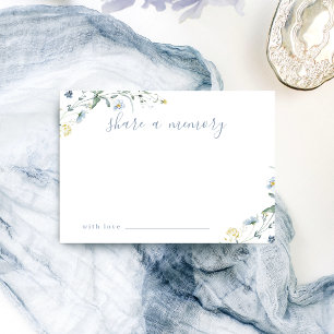 Blue Wildblume Rustic Boho gemeinsam mit einer Spe Dankeskarte