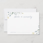 Blue Wildblume Rustic Boho gemeinsam mit einer Spe Dankeskarte (Vorderseite)