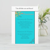 Blue Wildblume Spring 3.5x6 Directions Card Einladung (Stehend Vorderseite)