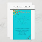 Blue Wildblume Spring 3.5x6 Directions Card Einladung (Vorne/Hinten)