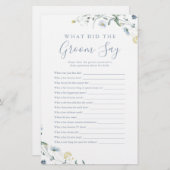 Blue Wildblume, was hat der Bräutigam gesagt Spiel (Vorne/Hinten)