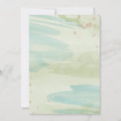 Blue Wildblume Wedding Dankeschön Card Dankeskarte (Rückseite)