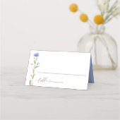 Blue Wildblume Wedding Guest Escort Platzkarte (Vorderseite)