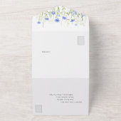 Blue Wildblume Wedding Öko Paper Rettend All In One Einladung (Außenbereich)