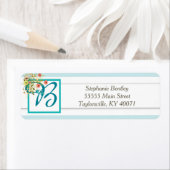 Blue Wildblume Wedding Return Address Label (Insitu)