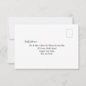 Blue Wildblume Wedding Rsvp Enclosure Card (Rückseite)