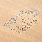 Blue Wildblumen Abschluss Arch Acryleinladungen (Ablage )
