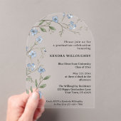 Blue Wildblumen Abschluss Arch Acryleinladungen (Insitu (Handheld))