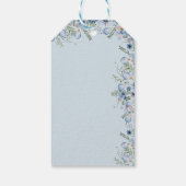 Blue Wildblumen Baby Dusche Vielen Dank Tag Geschenkanhänger (Rückseite)