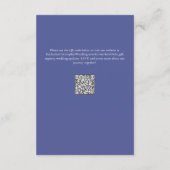 Blue Wildblumen Formal Elegantes Wedding Hotel Begleitkarte (Rückseite)