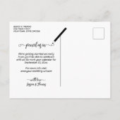 Blue Wildblumen Foto & Kalender Save the Date Ankündigungspostkarte (Rückseite)