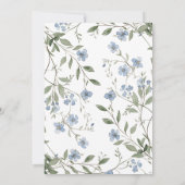 Blue Wildblumen Graduation Party Einladung (Rückseite)