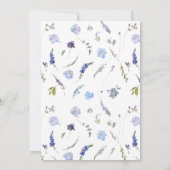 Blue Wildblumen High School Graduation Party Einladung (Rückseite)