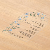 Blue Wildblumen Homeschool Abschluss Arch Acryleinladungen (Ablage )