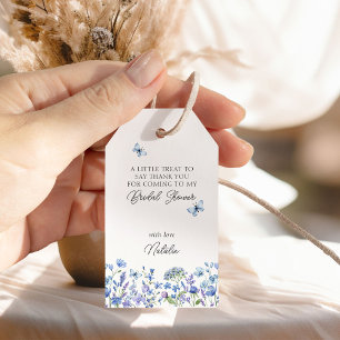 Blue Wildblumen Sweet Floral Brautparty Gefallen Geschenkanhänger