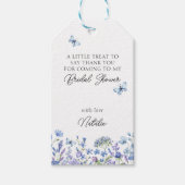 Blue Wildblumen Sweet Floral Brautparty Gefallen Geschenkanhänger (Vorderseite)