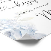 Blue Wildblumen wie viele Küsse Brautparty Poster (Ecke)