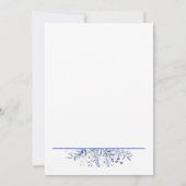 Blue Wildflower Border Something Blue Baby Shower Einladung (Rückseite)