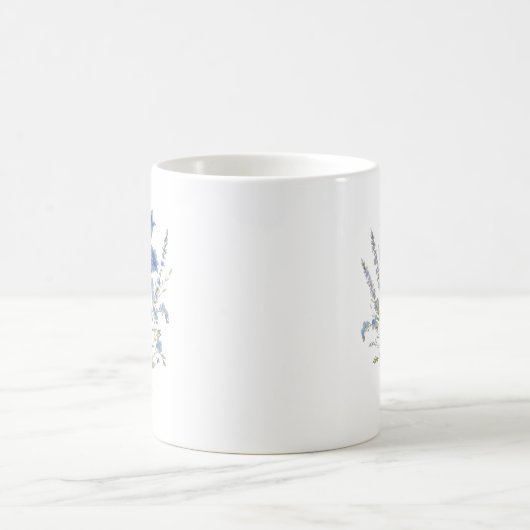 Blue Wildflower Bouquet Kaffeetasse (Mittel)