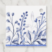 Blue Wildflower Frame Something Blue Baby Shower  Geschenkanhänger (Rückseite)