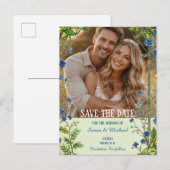 Blue Wildflower | Garden Botanical Ankündigungspostkarte (Vorne/Hinten)