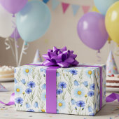 Blue Wildflower Meadow Geschenkpapier