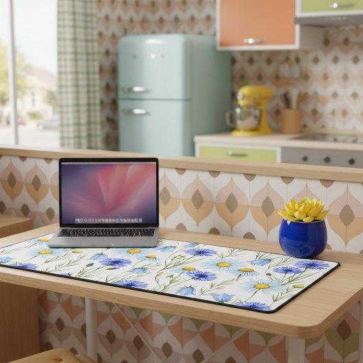 Blue Wildflower Meadow Schreibtischunterlage