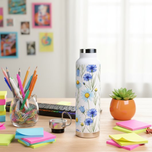 Blue Wildflower Meadow Trinkflasche