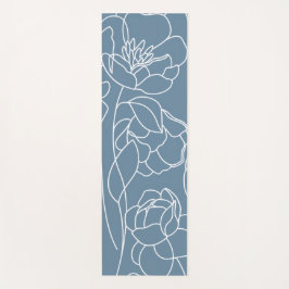 Blue Wildflower Modern Yogamatte