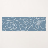 Blue Wildflower Modern Yogamatte (Vorderseite (Horizontal))