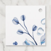 Blue Wildflower Something Blue Baby Shower Geschenkanhänger (Rückseite)