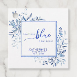 Blue Wildflower Something Blue Baby Shower Geschenkanhänger