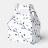 Blue Wildflower Something Blue Baby Shower Geschenkschachtel (Rückseite)