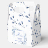 Blue Wildflower Something Blue Baby Shower Geschenkschachtel (Geöffnet)